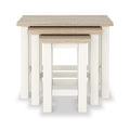 Farrow Washed Oak White Nest of Tables  from Roseland Furniture