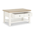 Farrow Washed Oak White Coffee Table SH from Roseland Furniture
