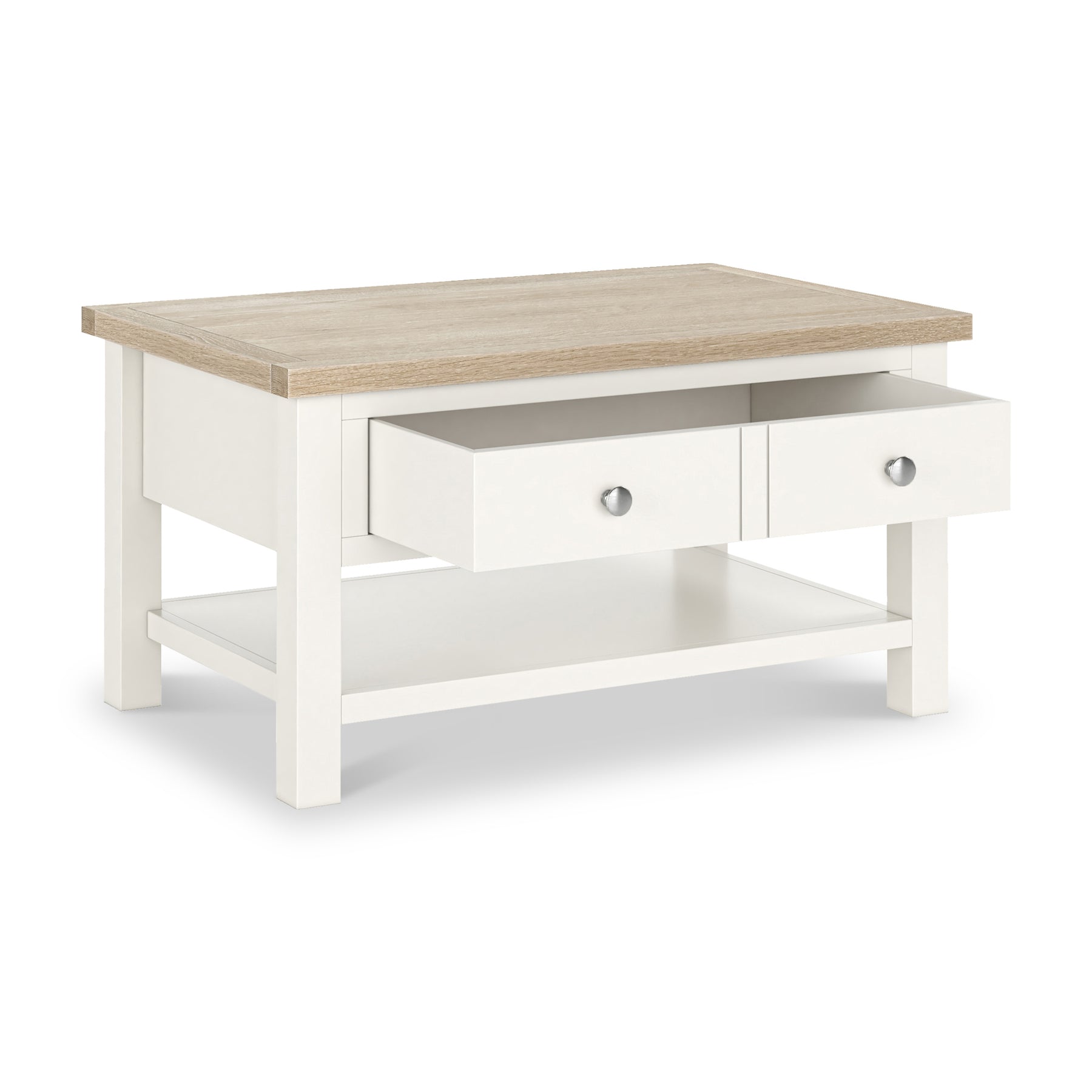 Farrow Washed Oak White Coffee Table SH from Roseland Furniture