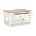 Farrow Washed Oak White Coffee Table SH from Roseland Furniture