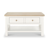 Farrow Washed Oak White Coffee Table SH from Roseland Furniture
