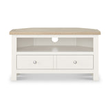 Farrow Washed Oak White Corner TV Unit SH from Roseland Furniture