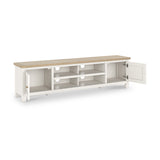 Farrow Washed Oak White 180cm Extra Large TV Unit SH from Roseland Furniture
