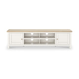Farrow Washed Oak White 180cm Extra Large TV Unit SH from Roseland Furniture