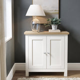 Farrow Coconut White Cupboard with metal handles from Roseland Furniture