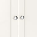 Farrow Coconut White Cupboard with from Roseland Furniture - close up of silver handles