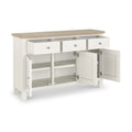 Farrow Coconut White Large Sideboard with metal handles from Roseland Furniture