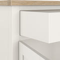Farrow Coconut White Washed Oak 2 Over 3 Chest Of Drawers from Roseland Furniture - close up of drawers