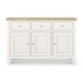 Farrow Coconut White Large Sideboard with metal handles from Roseland Furniture