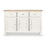 Farrow Coconut White Large Sideboard with metal handles from Roseland Furniture