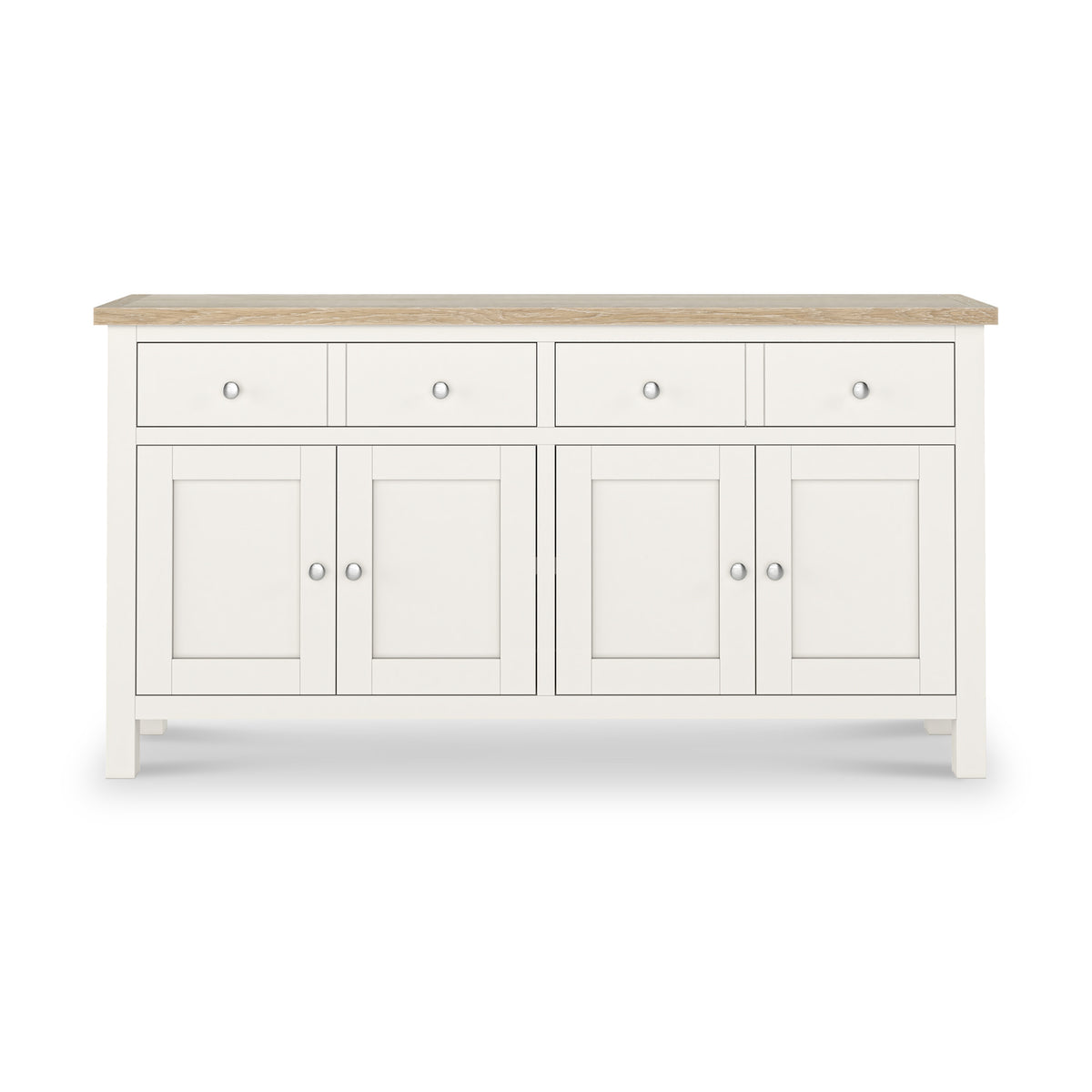 Farrow Coconut White Extra Large Sideboard with metal handles from Roseland Furniture