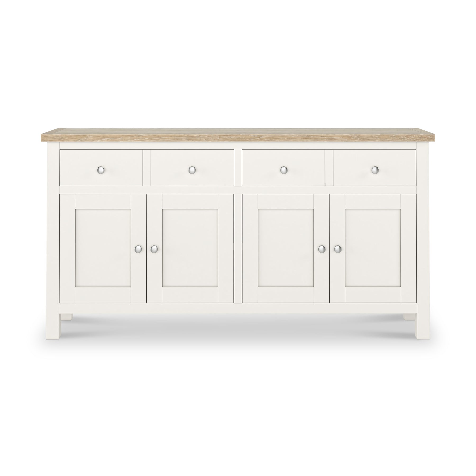 Farrow Coconut White Extra Large Sideboard with metal handles from Roseland Furniture