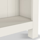 Farrow Washed Oak White Large Bookcase from Roseland Furniture