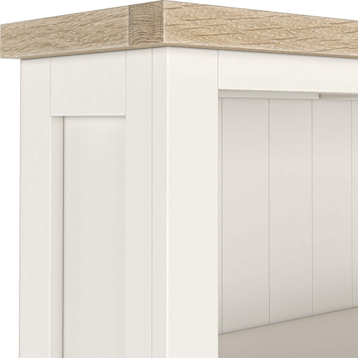 Farrow Washed Oak White Large Bookcase from Roseland Furniture