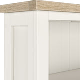 Farrow Washed Oak White Large Bookcase from Roseland Furniture