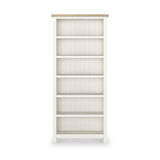 Farrow Washed Oak White Large Bookcase from Roseland Furniture