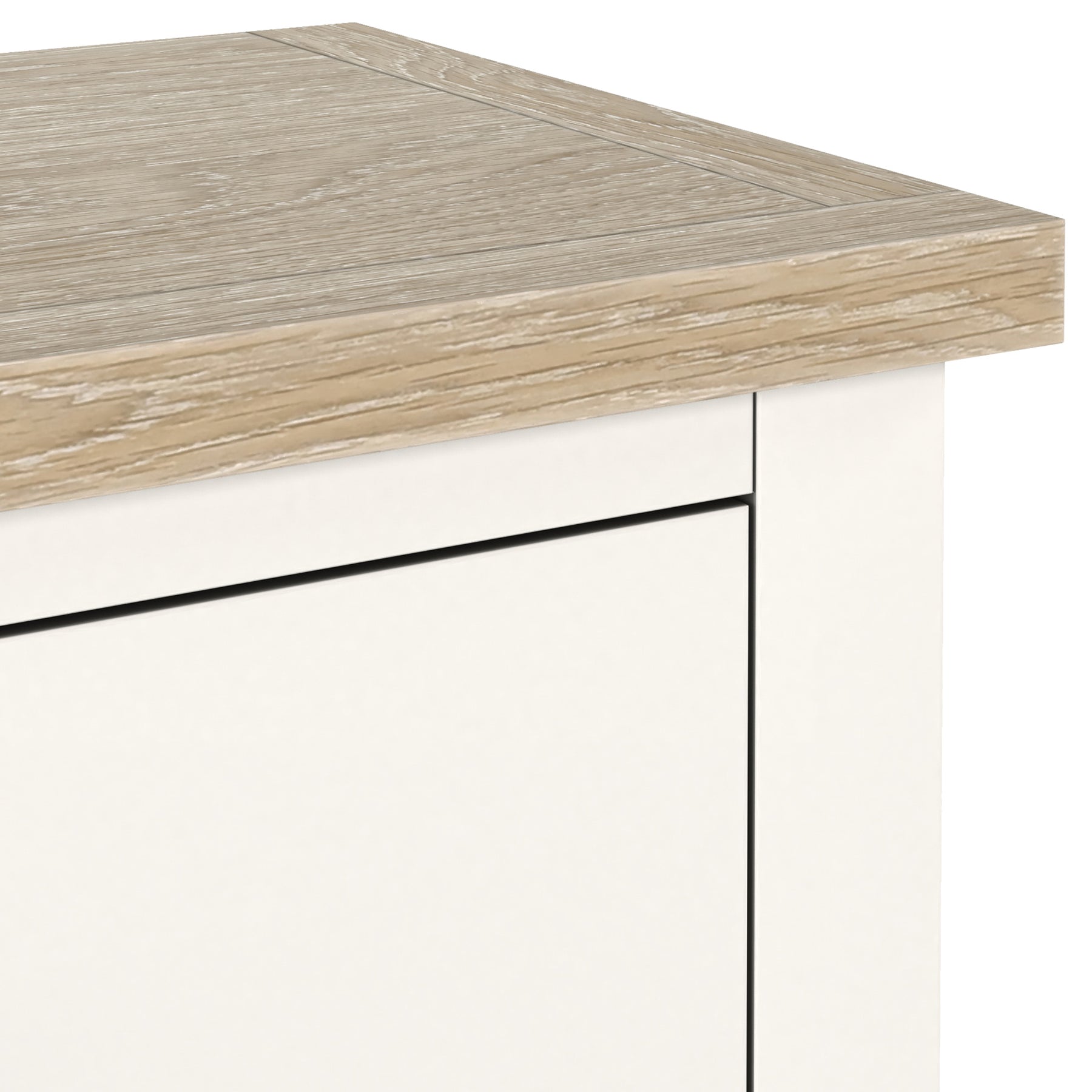 Farrow Washed Oak White Slim Bedside SH from Roseland Furniture