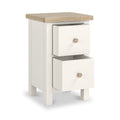 Farrow Washed Oak White Slim Bedside SH from Roseland Furniture