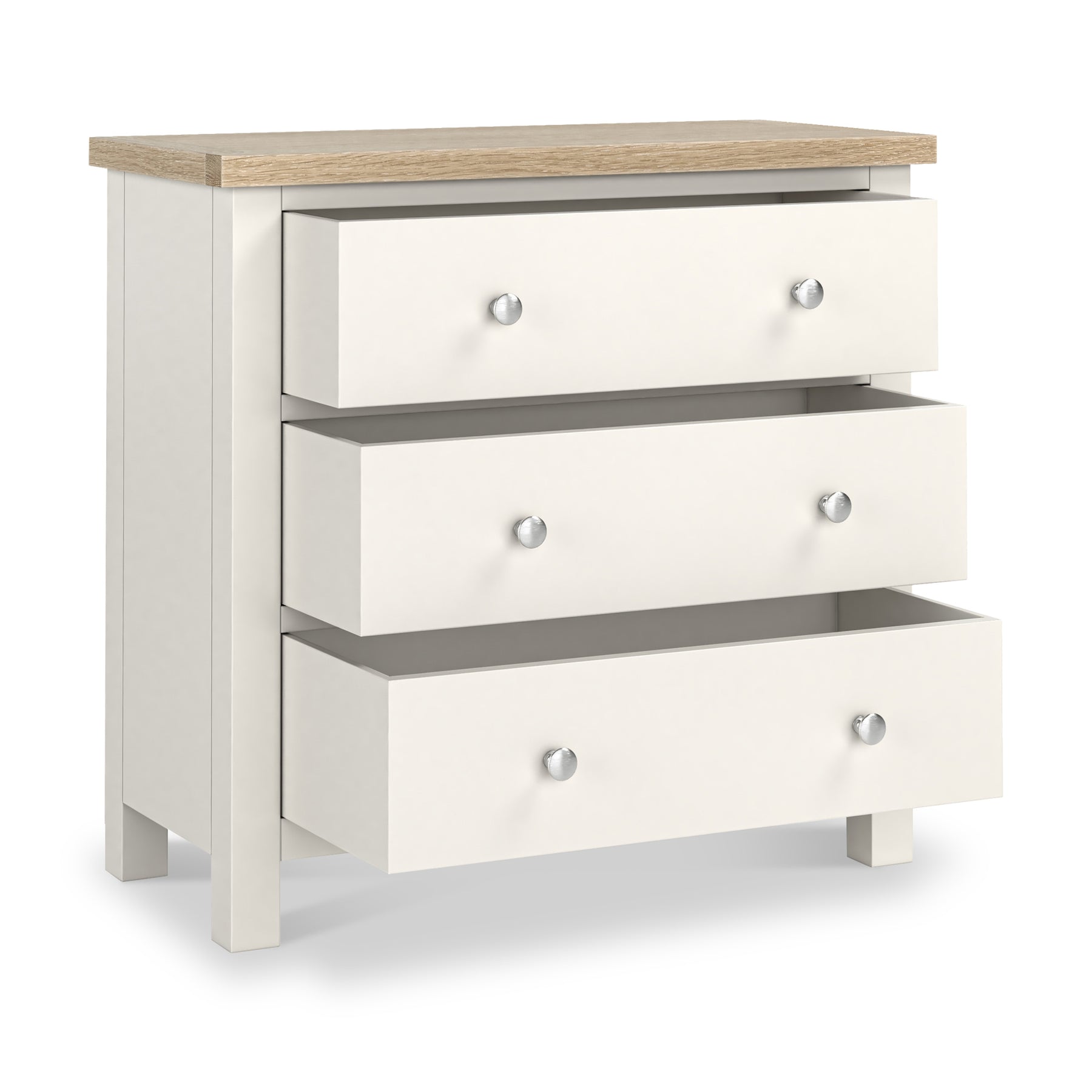 Farrow Washed Oak White 3 Drawer Chest SH from Roseland Furniture