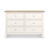 Farrow Washed Oak White 6 Drawer Chest SH from Roseland Furniture