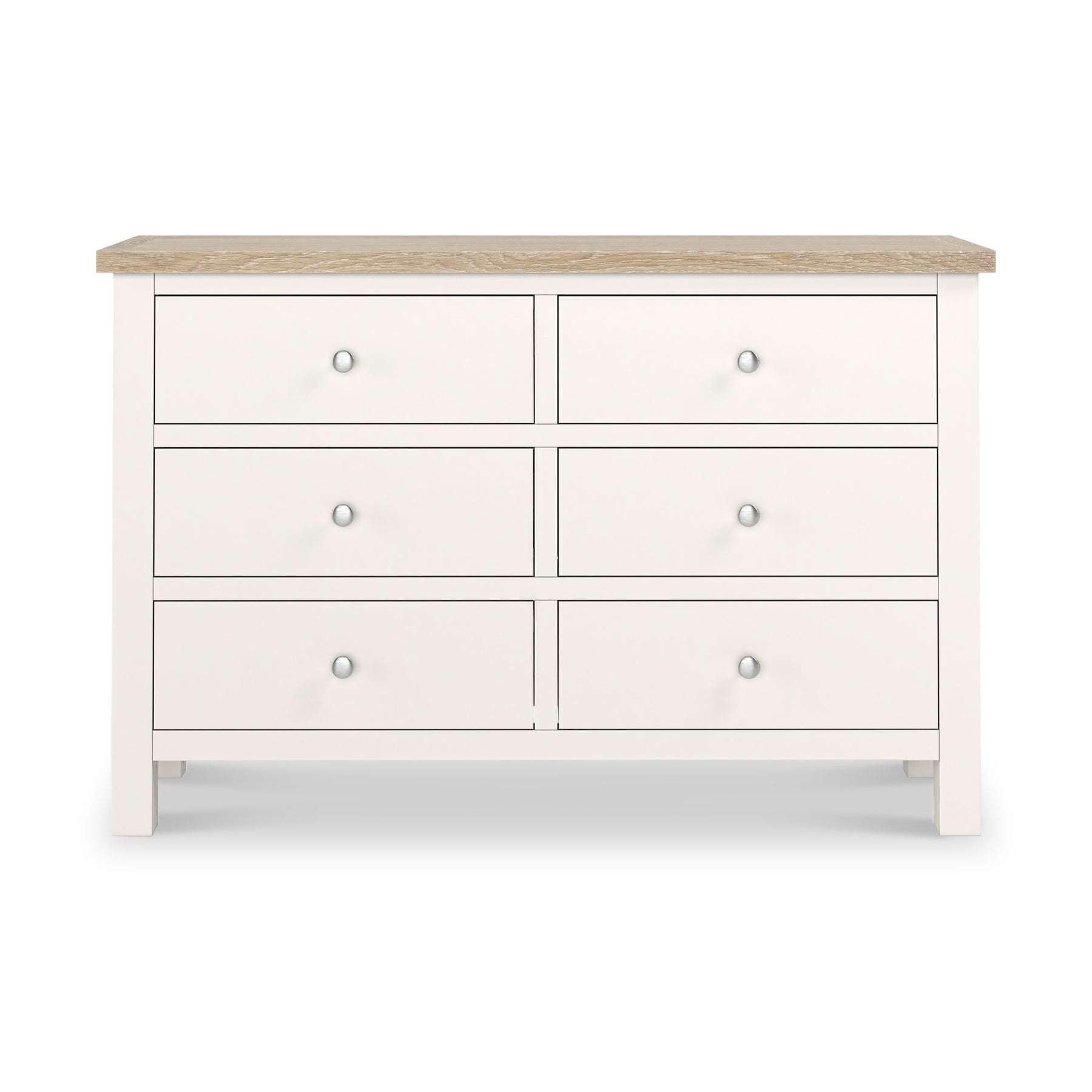 Farrow Washed Oak White 6 Drawer Chest SH from Roseland Furniture