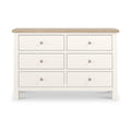 Farrow Washed Oak White 6 Drawer Chest SH from Roseland Furniture
