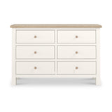 Farrow Washed Oak White 6 Drawer Chest SH from Roseland Furniture