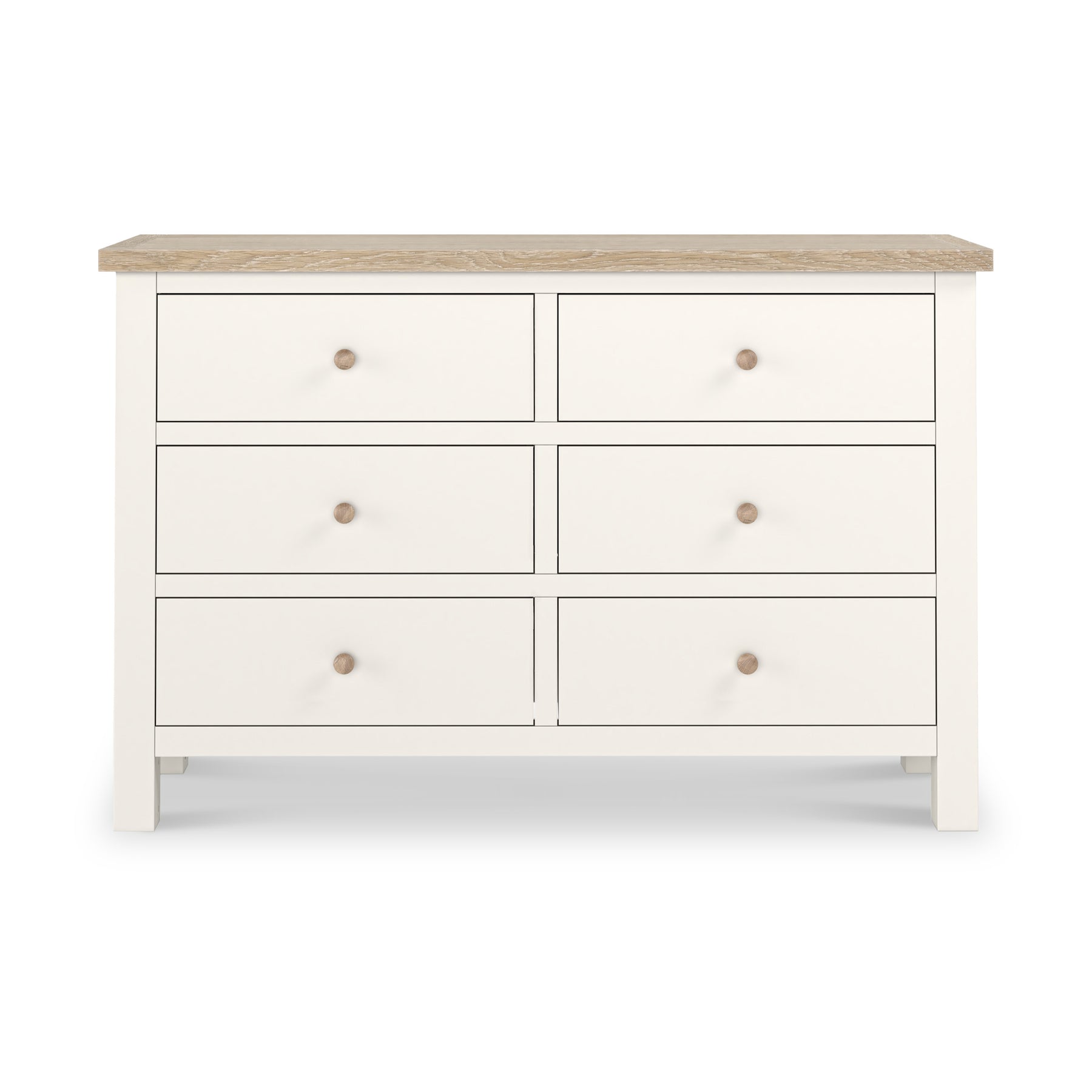 Farrow Washed Oak White 6 Drawer Chest SH from Roseland Furniture