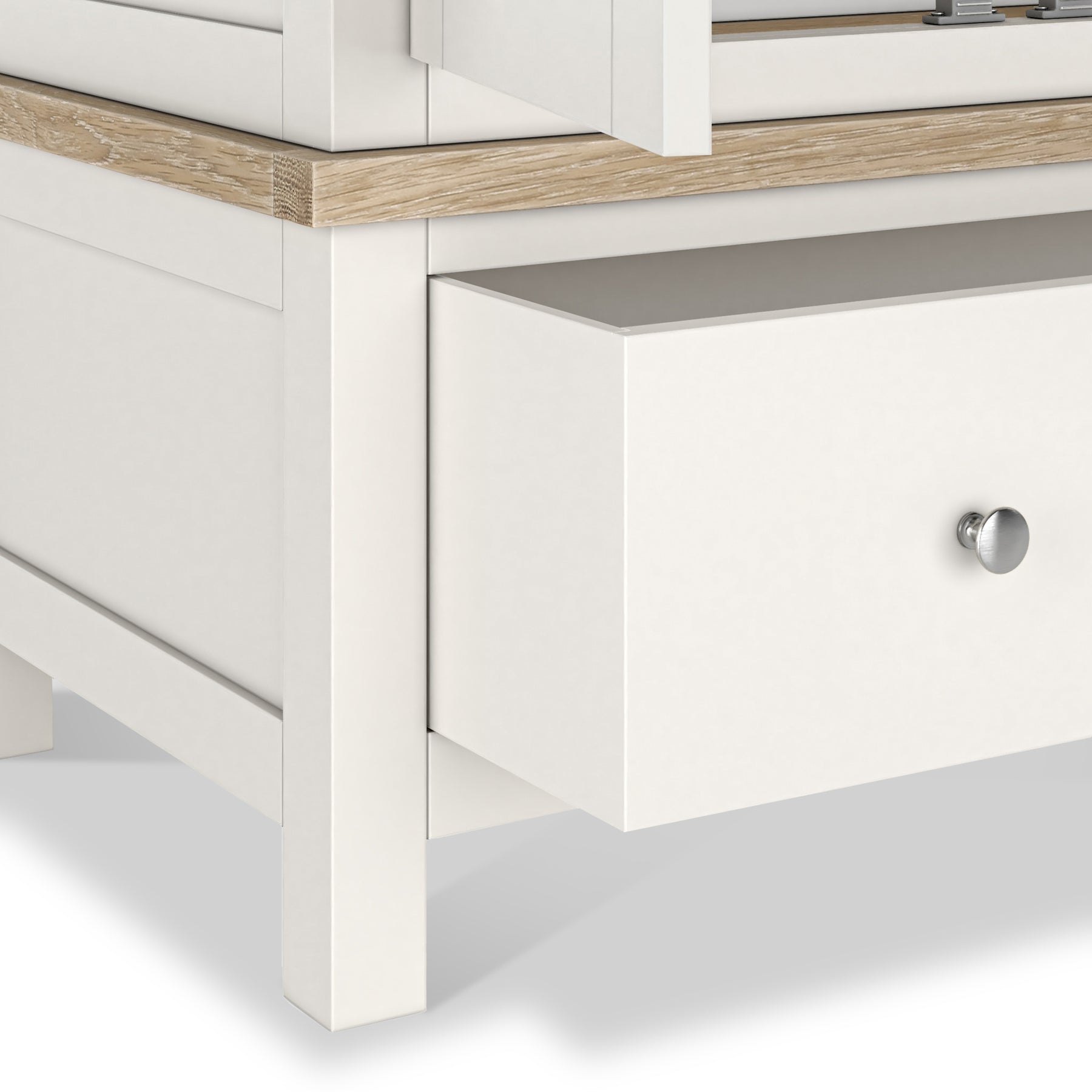 Farrow Triple Wardrobe with Drawers and metal handles from Roseland Furniture