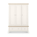 Farrow Triple Wardrobe with Drawers and metal handles from Roseland Furniture