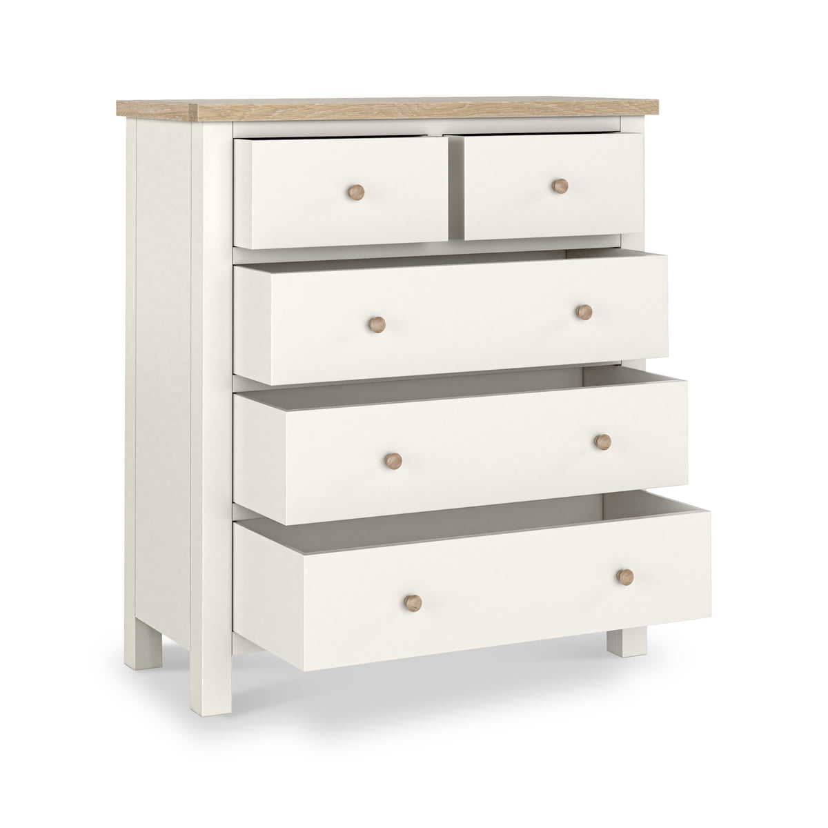Farrow XL Washed Oak White 2 Over 3 Drawer Chest SH from Roseland Furniture