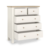 Farrow XL Washed Oak White 2 Over 3 Drawer Chest SH from Roseland Furniture