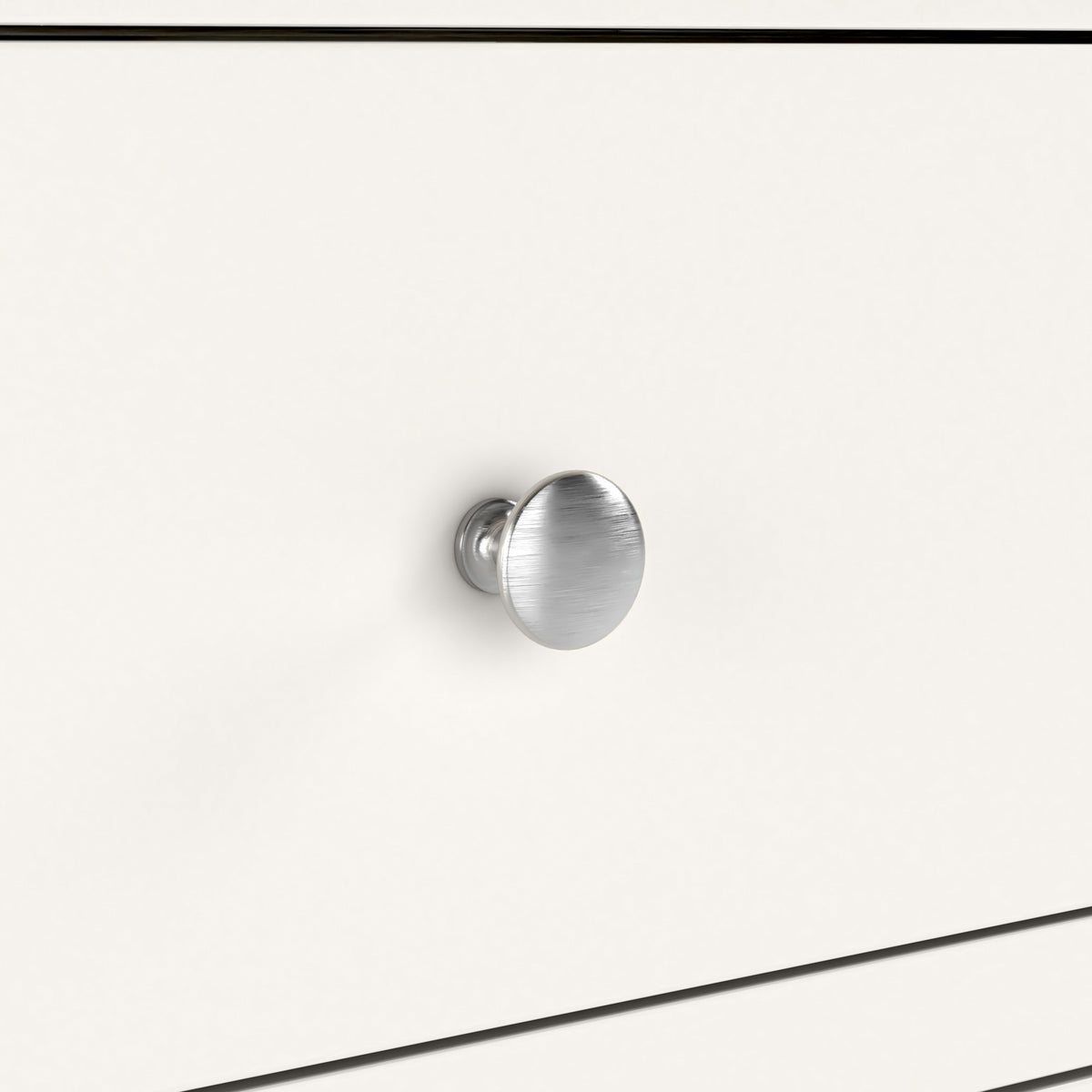 Farrow XL Coconut White 8 Drawer Chest with metal handles from Roseland Furniture
