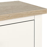 Farrow XL Coconut White 8 Drawer Chest with washed oak top from Roseland Furniture