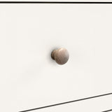 Farrow XL Coconut White 8 Drawer Chest with wooden handles from Roseland Furniture