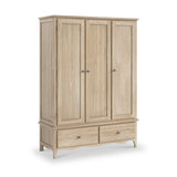 Celine Washed Oak Triple Wardrobe from Roseland Furniture