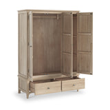 Celine Washed Oak Triple Wardrobe from Roseland Furniture