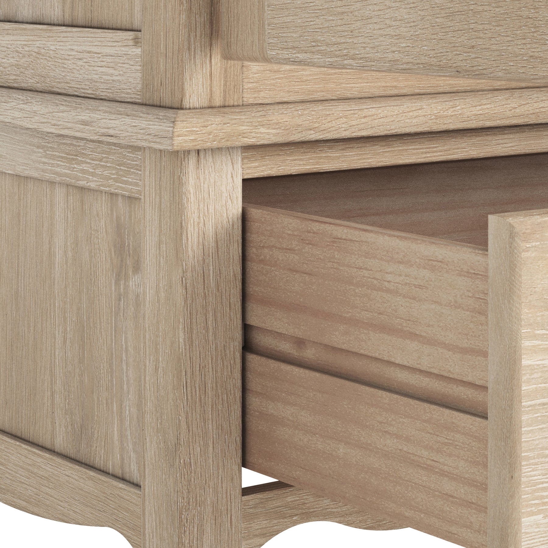 Celine Washed Oak Triple Wardrobe from Roseland Furniture