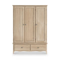 Celine Washed Oak Triple Wardrobe from Roseland Furniture