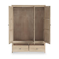 Celine Washed Oak Triple Wardrobe from Roseland Furniture