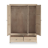 Celine Washed Oak Triple Wardrobe from Roseland Furniture