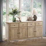 Celine Washed Oak Extra Large Sideboard from Roseland Furniture