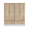 Celine Washed Oak 4 Door Wardrobe from Roseland Furniture