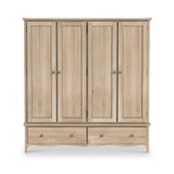 Celine Washed Oak 4 Door Wardrobe from Roseland Furniture