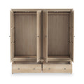 Celine Washed Oak 4 Door Wardrobe from Roseland Furniture