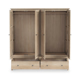 Celine Washed Oak 4 Door Wardrobe from Roseland Furniture