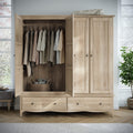 Celine Washed Oak 4 Door Wardrobe from Roseland Furniture