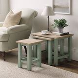 Farrow Nest of Tables Washed Oak Sage from Roseland Furniture
