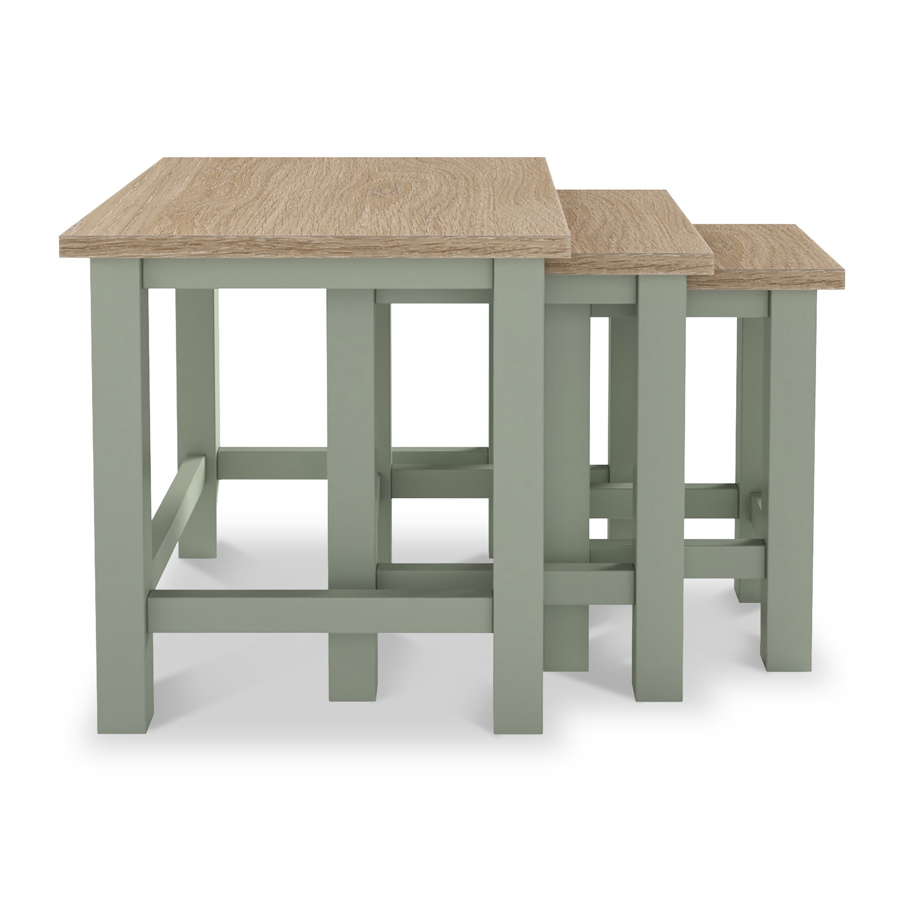 Farrow Nest of Tables Washed Oak Sage from Roseland Furniture
