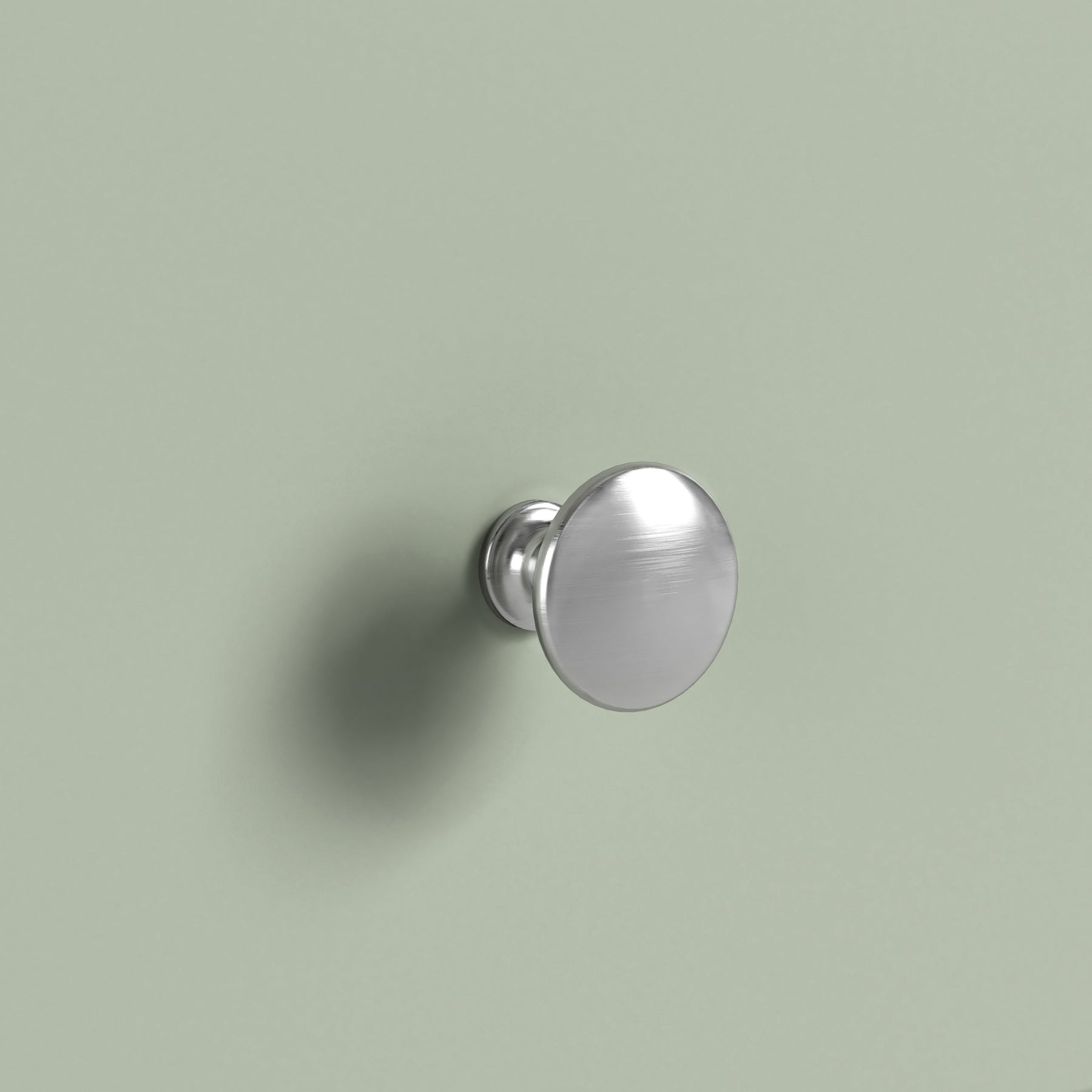 Farrow 3 Drawer Bedside Washed Oak Sage from Roseland Furniture - close up of silver handles